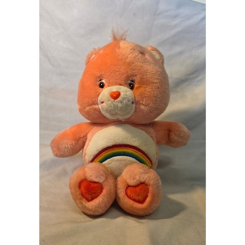 2003 Care Bears 13" Cheer Bear Talking Plush Stuffed Rainbow Pink